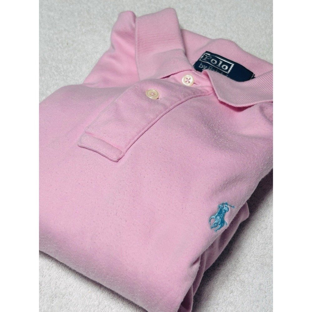 Polo Ralph Lauren Men's Pink Polo Large Short Sleeve Pink VINTAGE
